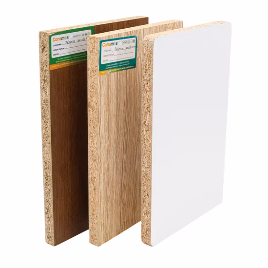 Panneaux de particules de mélamine de 18 mm pour meubles en panneaux et décoration de la maison